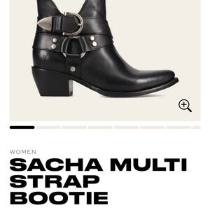 Frye Black Leather Ankle Booties